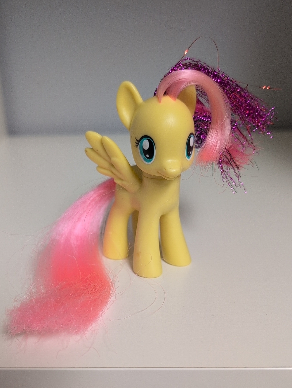 🩵3/$20🩵My Little Pony Fluttershy Tinsel Hair G4 MLP Collectible Pegasus Figure